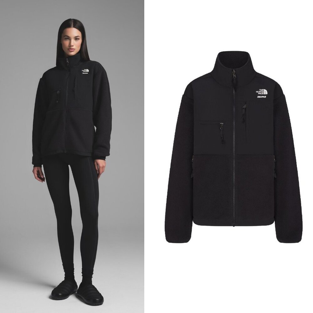 The North Face x Skims 1995 Retro Denali Fleece Jacket in Onyx Black XXS NWT